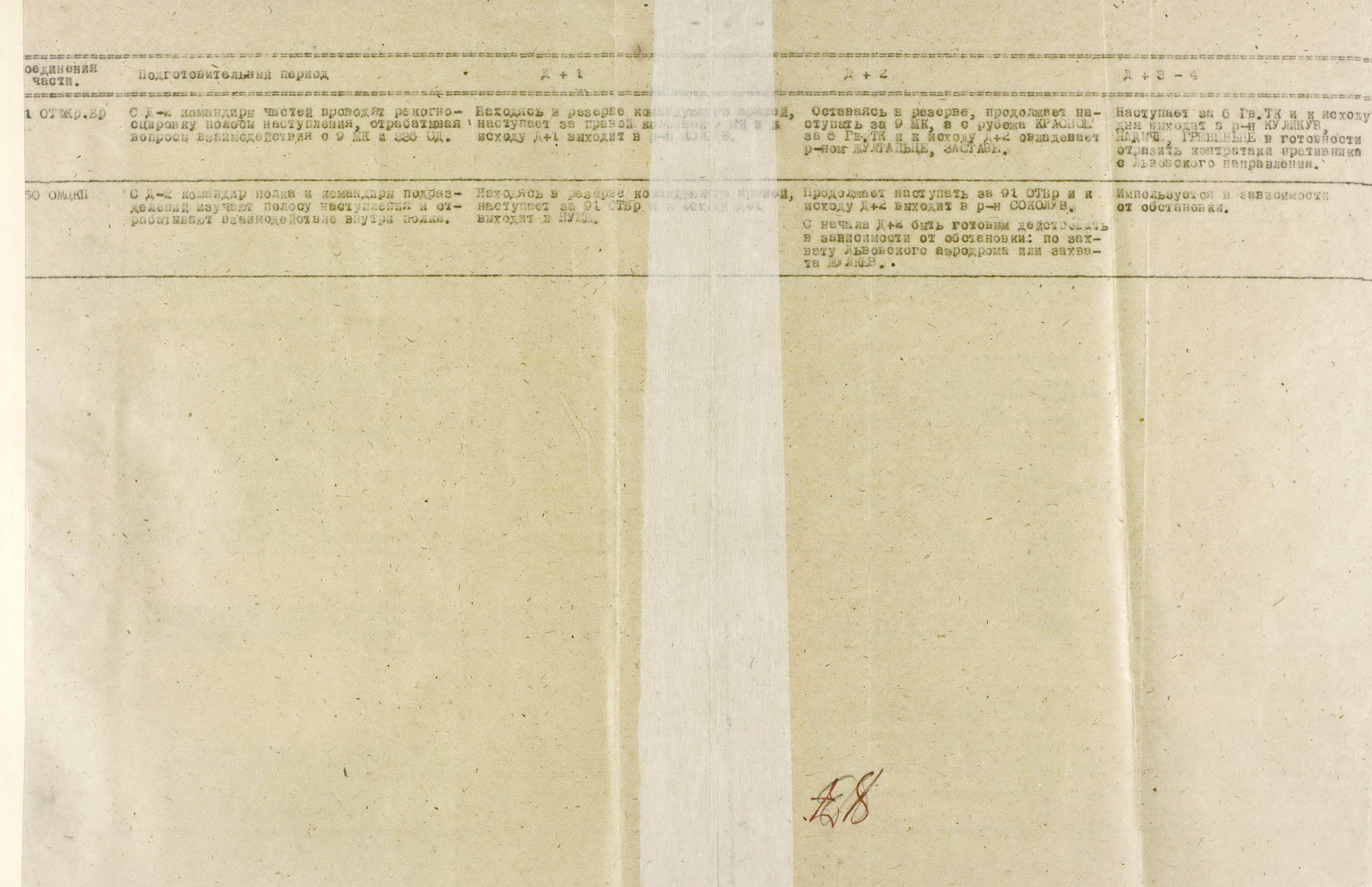 План операции 3-й гвардейской танковой армии по уничтожению Львовской группировки противника